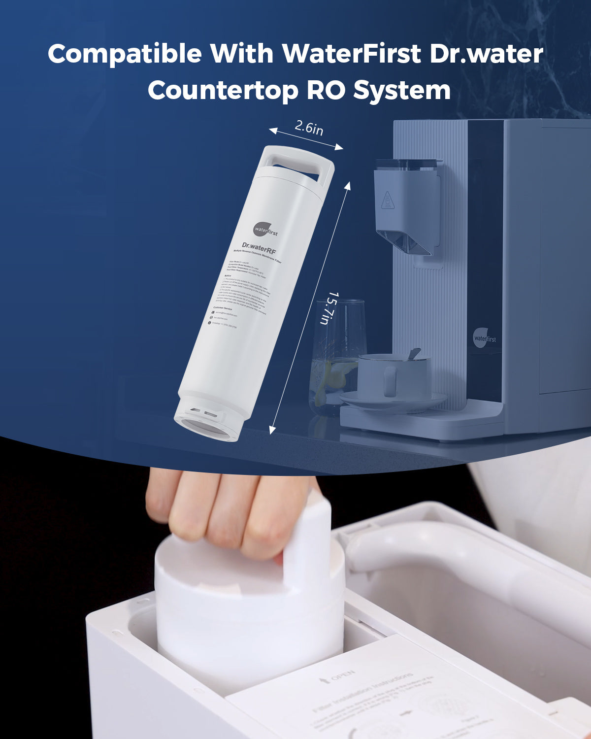Replacement Filter for Dr.water Countertop Reverse Osmosis System,1 Pack๏ผArrives in October
