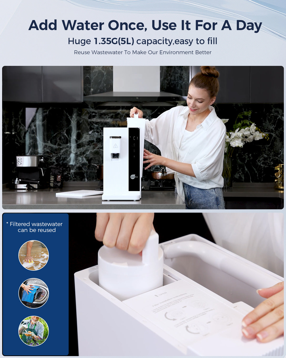 Replacement Filter for Dr.water Countertop Reverse Osmosis System,1 Pack๏ผArrives in October