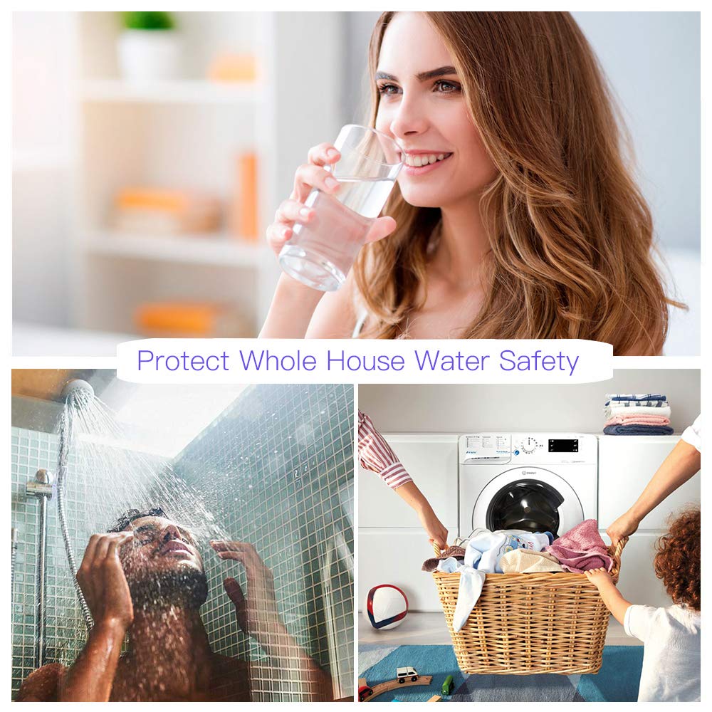 WaterFirst Whole House UV Water Filter with Smart Flow Sensor Switch, 55W, 12 GPM