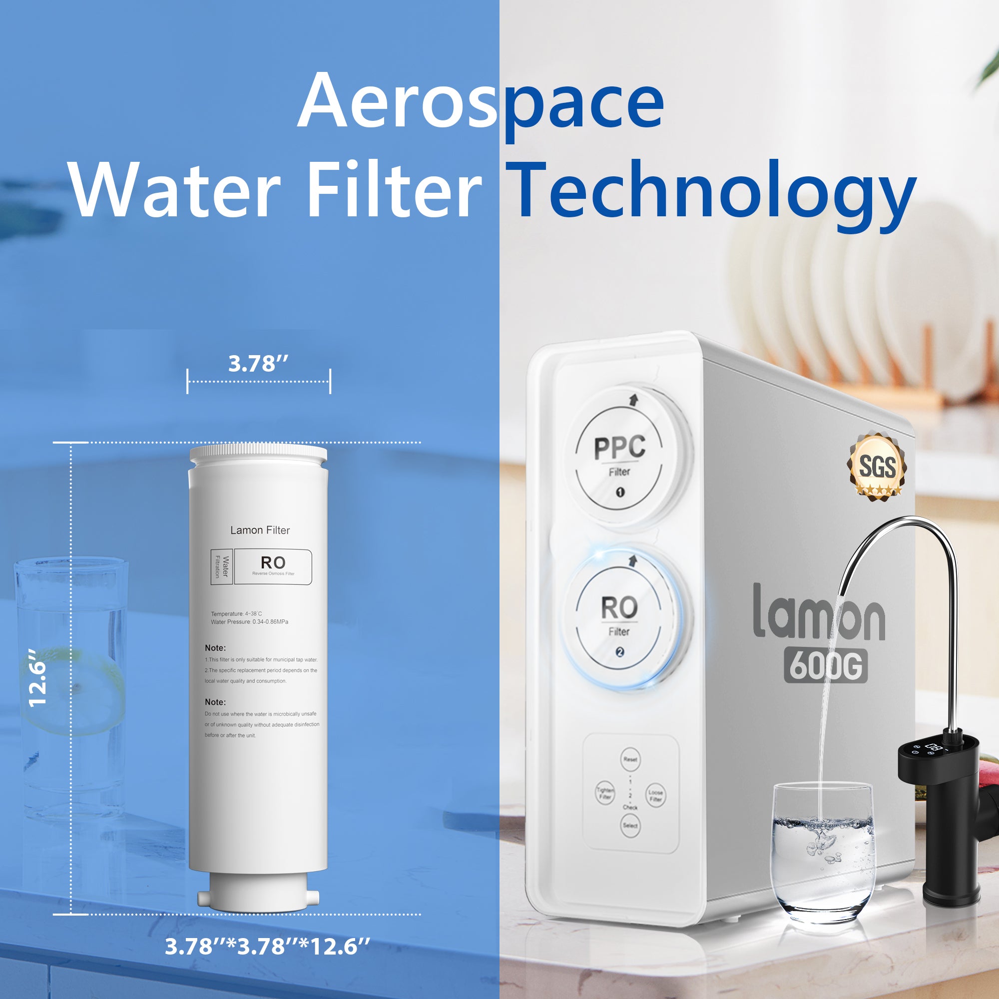 WaterFirst_Lamon series R1PRO RO Replacement 12-24 months