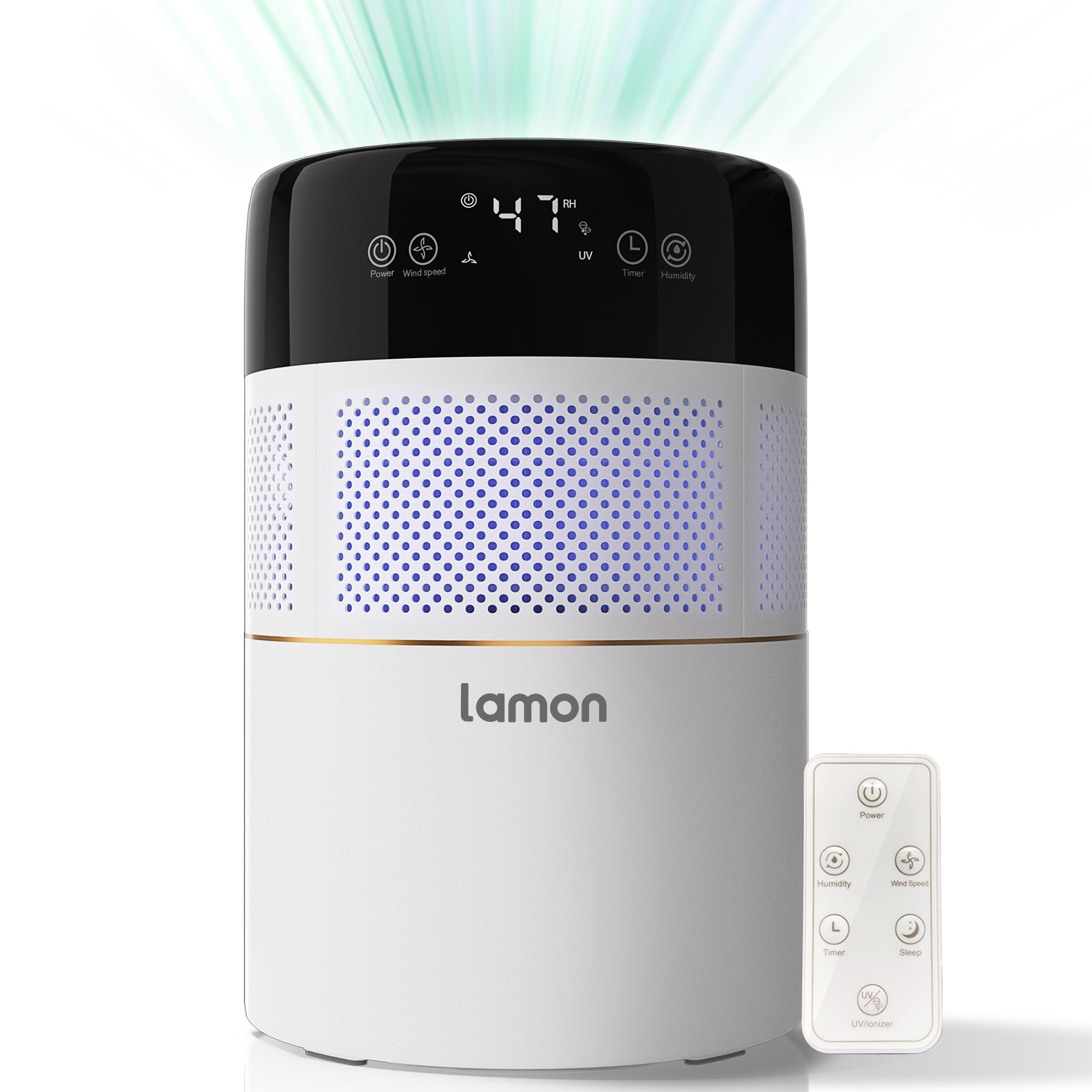 Lamonยฎ MistZero Evaporative Humidifier with ๐๐ & ๐๐ง๐ข๐จ๐ง & Ag+๏ผ4.5L,400ml/H