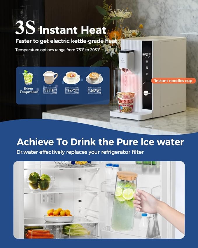 WaterFirst® Dr.Water Countertop Reverse Osmosis System，3S Instant Heat
