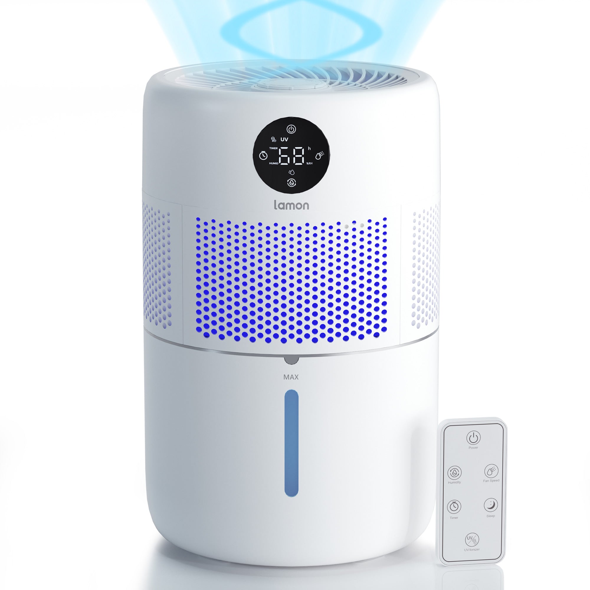 Lamon® MistZero S Evaporative Humidifier with 𝐔𝐕 & 𝐀𝐧𝐢𝐨𝐧 & Ag+，4.5L,400ml/H
