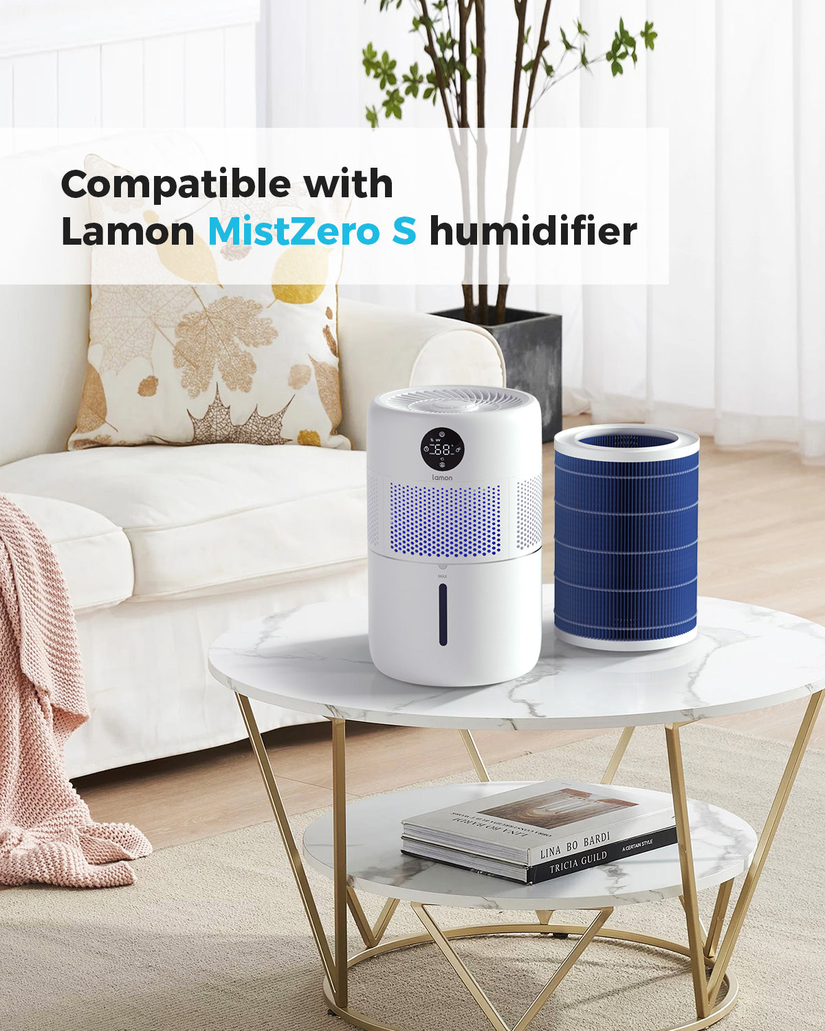 Lamon Series Humidifiers Replacement Filter for MistZero S, 1 Pack